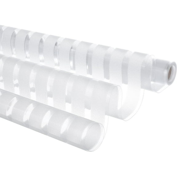 1roll 118 Inch Window Film Privacy Sticker 17.7" Wide Clear Stripe Patterns Sun Blocking Sticker Decorative Static Clings Non Adhesive Window Coverings for Office Home Bathroom Kitchen Clear