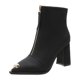 thumbnail image 1 of NECHOLOGY Botas Mujer Zapatos Botines mujer Moda mujer cuero artificial Color sólido otoño suela gruesa tacones cuadrados cremallera botines cortos zapatos de punta estrecha (Black, 7), 1 of 5