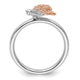 thumbnail image 4 of Auriga Fine Jewelry 925 Sterling Silver/Rose Gold-plated Diamond Butterfly Ring for Women Size 8, 4 of 6