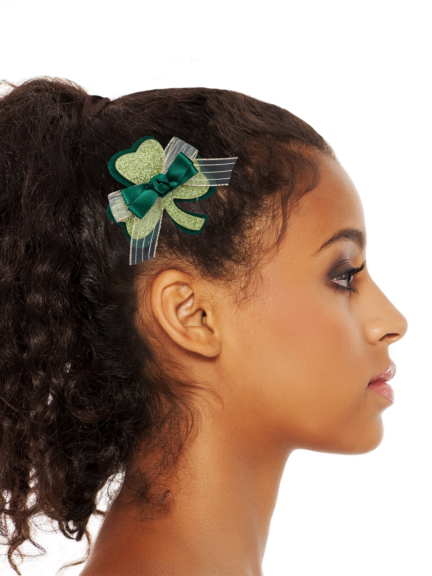 Way to Celebrate St. Patrick's Day Shamrock Hair Clips, 2 Pieces