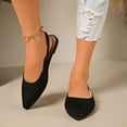 thumbnail image 2 of Black Women One Strap Backless Pointed Toe Flat Shoes Low Cut Casual Comfortable Slip On Cloth, 2 of 9