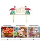 thumbnail image 3 of Kawaii Flamingos Cake Topper Acrylic Birthday Cake Insert Party Decoration Supplies, 3 of 4