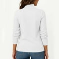thumbnail image 4 of Turtleneck Sweaters for Women Long Sleeve Knitted Pullover Tops Casual Soft Slim Fit Lightweight 2025 Basic Outfits White L, 4 of 6