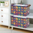 thumbnail image 2 of Yayeee Foldable Storage Basket for Shelves with Handles Waterproof Cloth Bins, Colorful Checkered Daisy, 2 of 7
