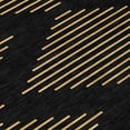 thumbnail image 4 of HomeRoots 598724 8 ft. Black & Beige Round Geometric Washable Indoor & Outdoor Area Rug, 4 of 5