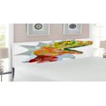 thumbnail image 2 of Reptile Headboard, Colorful Mosaic Wild Trex Illustration Opens Mouth Jurassic Pixel Dinosaur Mascot, Upholstered Decorative Metal Bed Headboard with Memory Foam, King Size, Multicolor, by Ambesonne, 2 of 4