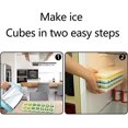 thumbnail image 2 of JM Bandejas de silicona para cubitos de hielo con tapa, ahorran espacio y apilables, certificadas LFGB y sin BPA, bandejas cuadradas fáciles de quitar, azul/verde, paquete de 4 JM, 2 of 5