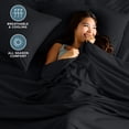 thumbnail image 3 of Bare Home Luxury Bed Sheet Set - Premium 1800 Collection - 4 Piece - Twin, Black, 3 of 9