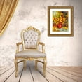 thumbnail image 3 of Bolokofsky, Ronald 19x24 Gold Ornate Wood Framed with Double Matting Museum Art Print Titled - Sunflower Bouquet, 3 of 4