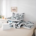 thumbnail image 6 of Manfei Cartoon Train 7-Piece Twin Bedding,Railroad Signs Print Bedding Comforter Set,White,Reversible, 6 of 7