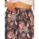 thumbnail image 5 of Faldas florales INSPIRE CHIC para mujer, falda maxi fluida de playa casual con cintura alta elástica, talla XL, azul oscuro, 5 of 5
