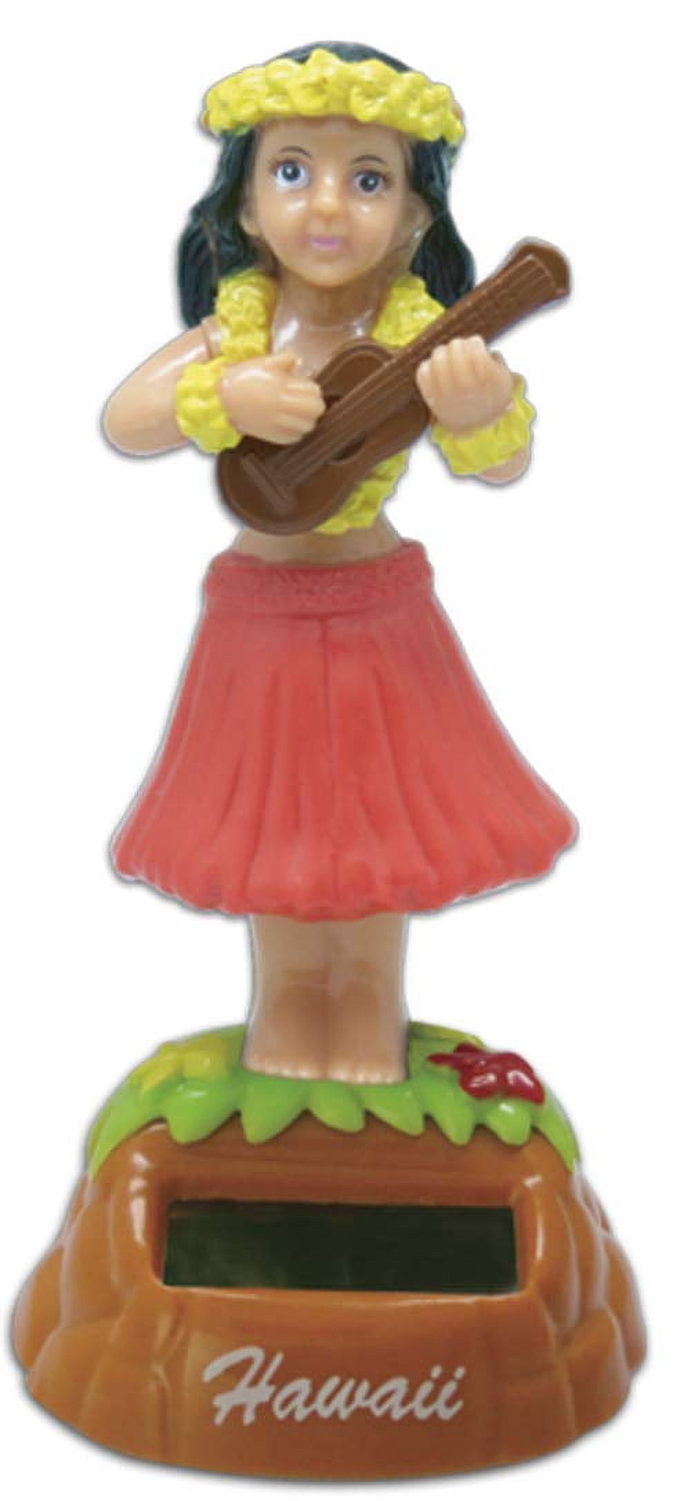 KC Hawaii Hula Girl with Ukulele Solar Doll