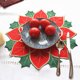 thumbnail image 4 of Manteles individuales bordados navideños, apliques de flor de pascua, manteles individuales para vacaciones, 4 Uds., 4 of 5