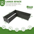 thumbnail image 2 of ANLEOLIFE L-Shaped Galvanized Raised Garden Beds Outdoor,74x74x18in Large Metal Planter Box for Planting Vegetables Flowers Herb, Anti-Rust & Easy-Setup, White, 2 of 4