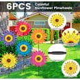 thumbnail image 2 of 6PCS Sunflower Wind Spinners with Stakes 14" W x 19" H Wind Spinners Lawn Pinwheel Sunflower Windmill Outdoor Multicolor Pinwheels for Yard Decoration, 2 of 7