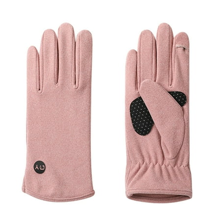 

Xinwennn Develvet Warm Clamshell Screen Gloves Girls Autumn And Winter Outdoor Sports Thin Cycling Driving Non Slip Gloves Sanitary Gloves Disposable Size Medium
