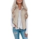 thumbnail image 1 of Chaqueta de polar Sherpa esponjosa para mujer, chaleco liviano, acogedor, sin mangas, cárdigan, con cremallera, chaleco, ropa de abrigo con bolsillo (L), 1 of 5