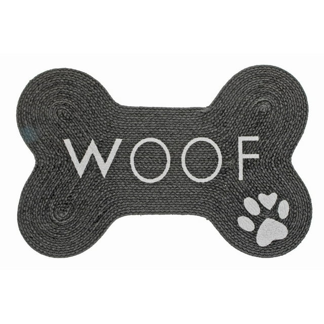 Mat De Compagnie En Forme D'Os En Coton Tressé (Woof Patw)