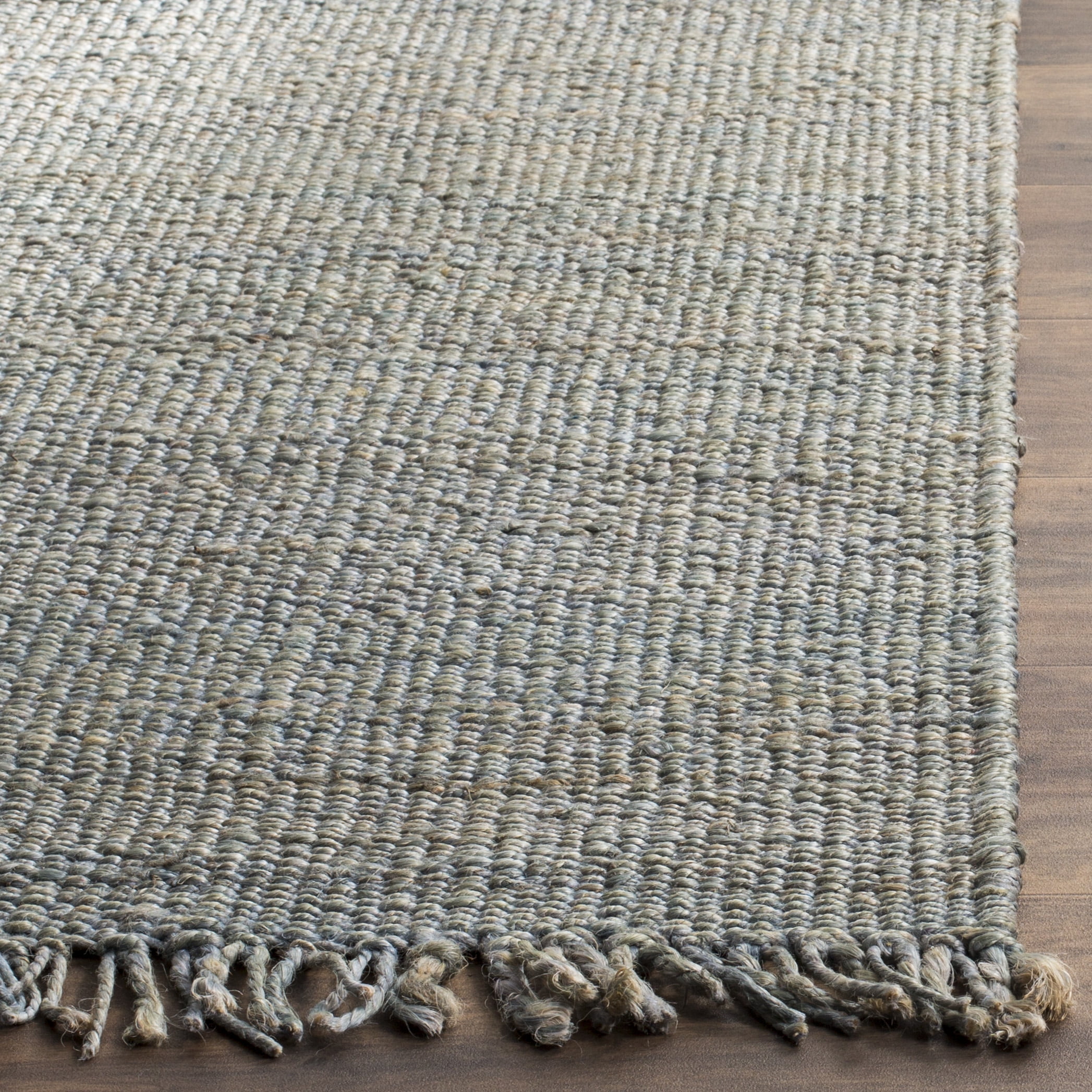 SAFAVIEH Natural Fiber Clara Solid Runner Rug, Blue, 2'3" x 12'