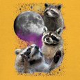 thumbnail image 3 of Racoons Howling at the Moon T-shirt Funny Galaxy Wildlife Universe Humor Weird Animal in Space Men's Tee, 3 of 7
