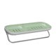 thumbnail image 3 of Xihbxyly Jabonera de Doble Compartimento, Soporte de Baño Abs, Fácil Instalación, Diseño Higiénico, Elegante Organizador Gris/Verde, Ideal para Baño y Cocina, Una Alternativa Económica., 3 of 7