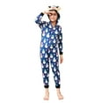 thumbnail image 3 of Odeerbi Matching Family Christmas Pajamas Sets Hooded Onesie Sleepwear Boys Girls Cute Xmas Snowman Snow Print Plush Jumpsuit Family Parent-Child Wear Loungewear Sleepwear Jammies for Kids, 3 of 9
