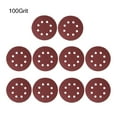 thumbnail image 6 of Dbuoem 10Pcs/Set 8 Holes Round Shape Grinding Sanding Discs Hook Loop Sandpaper Pad, 6 of 6