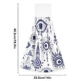 thumbnail image 3 of Eyes Pattern Hand Towels 2 Pack Quick Dry Velvet Soft with Velcro Kitchen Bath 14x18in, 3 of 7