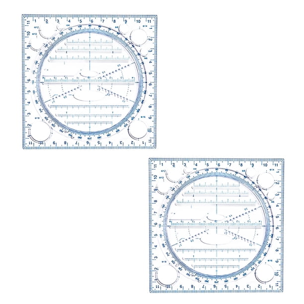 XWSHYW Herramientas para El Hogar Regla Plantilla de Dibujo Geométrico Springhall Angle Regla de Dibujo Multifuncional