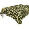 thumbnail image 1 of EREHome Yellow And Green Floral Tablecloth 52x70 inches, 1 of 4