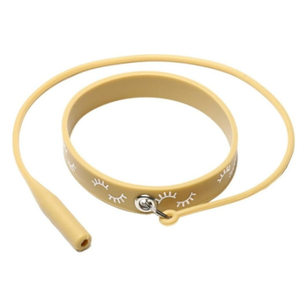 Protector de pinzas para extensiones de pestañas, correa de silicona, pinzas para extensiones de pestañas Amarillo