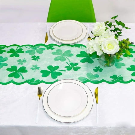 

Garden Flags Irish Day Shamrock Table Flag St. Patrick S Day Decoration Table Flag