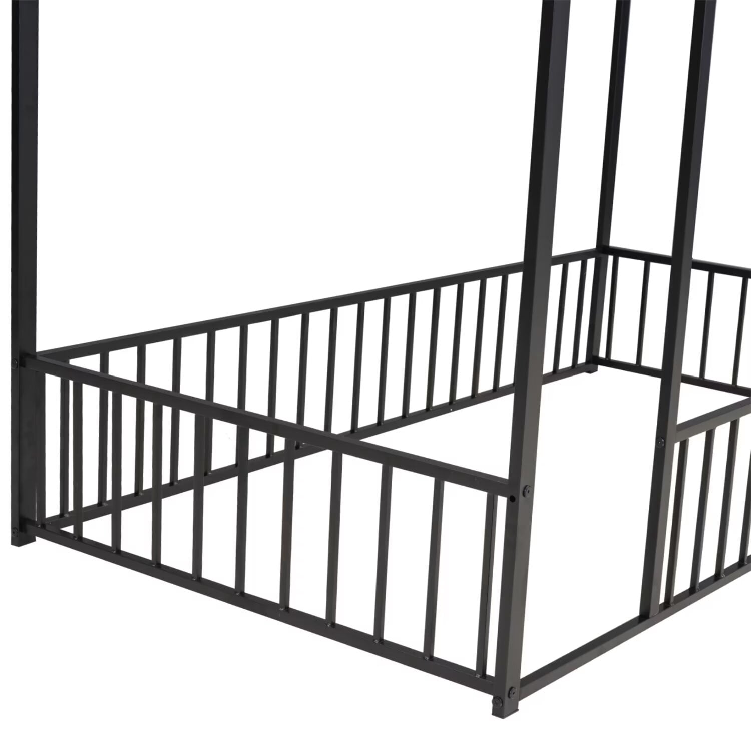Triple Tree kids Twin Modern Metal Toddler Beds, Black