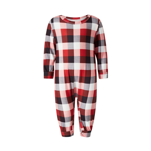 hirigin Parent-Child Pajamas Set, Round Neck Long Sleeve Elk Pattern Tops Dog Shirt Bandana Baby Romper