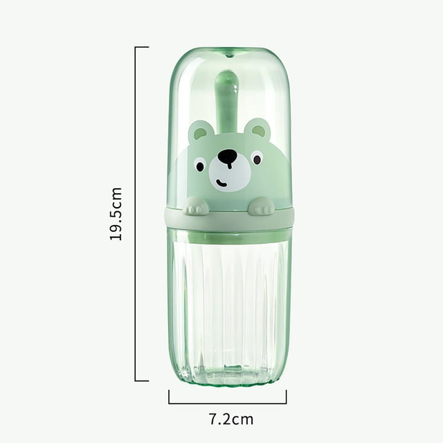 JWshufel Portable Travel Wash Cup Set for Families and Kids Three in One Design Safe Food Grade Lightweight Plastic Mouthwash Cup and Teether Cup for Easy Toothpaste Toothbrush Storage