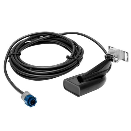 Mounted Transducer - Lowrance 000-10976-001 Transom Mount Skimmer Transducer w/ Hybrid Dual Imaging & Broadband Sounder