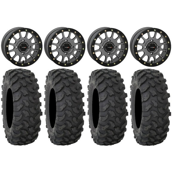 System 3 SB-5 Grey 15" Wheels 32" XTR370 Tires Polaris RZR XP 1000 / PRO XP / Ranger XP 900/1000