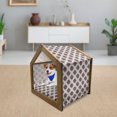 thumbnail image 3 of Colorful Pet House, Colorful Prehistoric Folkloric Motif Ornate First Nation, Outdoor & Indoor Portable Dog Kennel with Pillow and Cover, 5 Sizes, Multicolor, by Ambesonne, 3 of 5