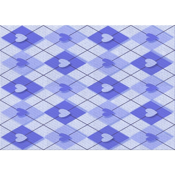 Ahgly Company Machine Washable Indoor Rectangle Transitional Light Slate Blue Area Rugs, 7' x 10'