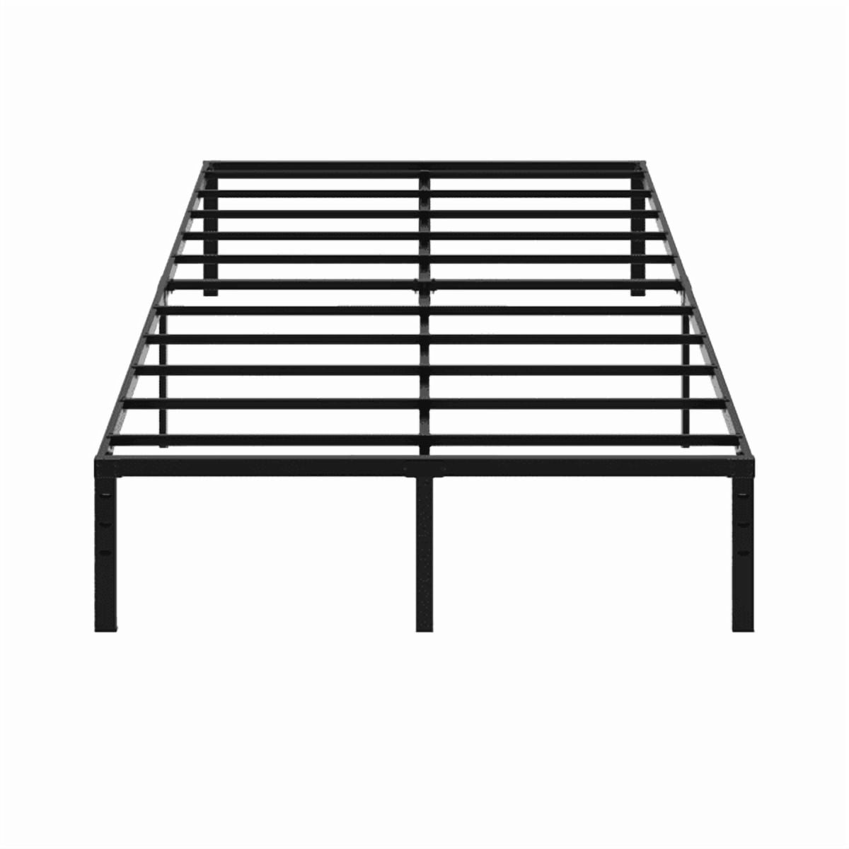 Alvantor 14-Inch Full Metal Platform Bed Frame with Heavy Duty Steel Slat Support, Black, No Box Spring Needed, Easy Assembly