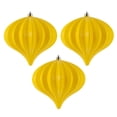 thumbnail image 5 of Vickerman 5.7" x 5.5" Yellow Shiny Onion Christmas Ornament, UV treated, Set of 3, 5 of 7
