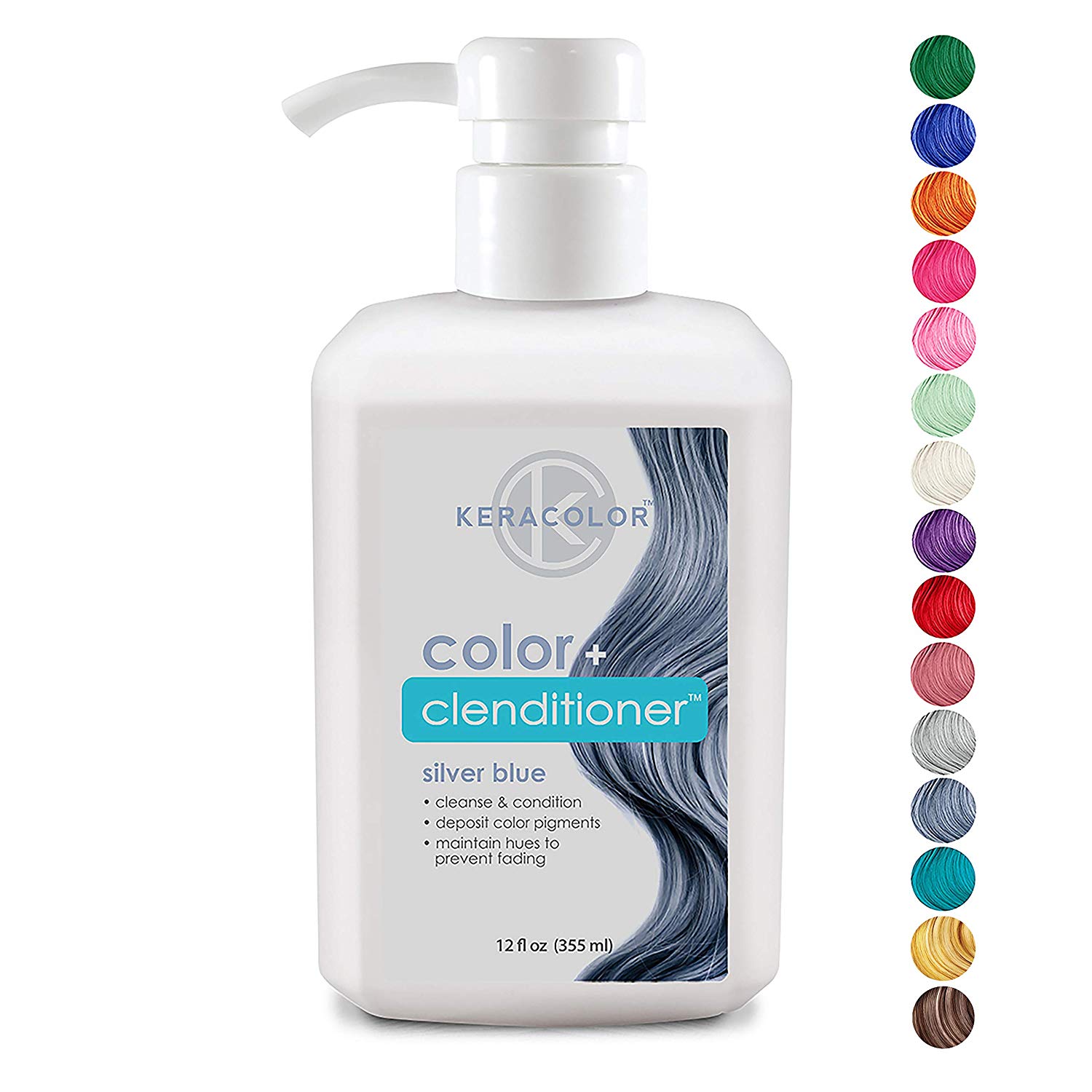 KERACOLOR Keracolor Color Plus Conditioner, Silver Blue, 12 ounce