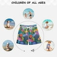 thumbnail image 6 of FORMRS Boys Swim Trunks Quick Dry Mesh Liner Boardshorts Sizes XS-XL, Art Plants, 6 of 7