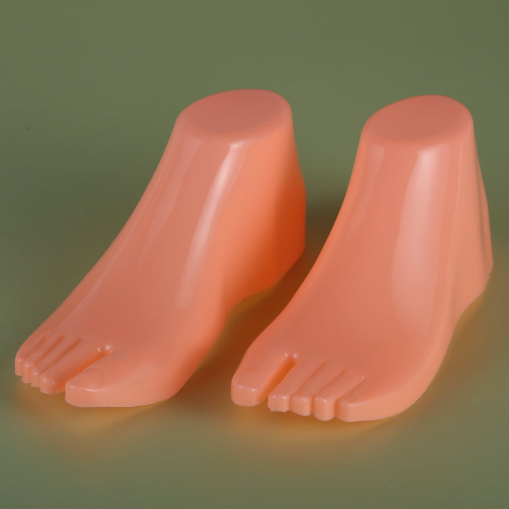 1 Pair Hard Plastic Adult Feet Mannequin Foot Model Form Tools For Shoes Display 