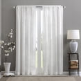 thumbnail image 2 of Madison Park Irina Diamond Pattern Adult Indoor Sheer Window Curtain Panel 50"x95" White, 2 of 5