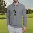thumbnail image 2 of WTOBBY Men's Classic Golf Shirt with Ice Silk Fabric, Breathable Long Sleeve, Performance Collar, Lightweight Design, and Quick Dry for Summer Casual Wear UPF Protection ,Gray 2XL, 2 of 5
