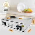 thumbnail image 2 of 29 Inch Commercial Electric Griddle 3000W, Stainless Steel Flat Top Teppanyaki Grill with Dual Temperature Control, Non Stick Countertop Cooking Plate for Restaurant Kitchen Outdoor BBQ, 2 of 7