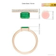 thumbnail image 5 of ANGARA Natural 1 Ct Emerald-Cut Emerald Off-Centered Solitaire Ring With Diamonds in 14K Rose Gold for Women (Size-7x5mm) | May Birthstone, Anniversary, Jewelry Gift for Women | Natural Emerald Ring, 5 of 9