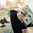 thumbnail image 4 of spefrowx Vintage Landscape Orca Queen Bedding for Kids, Snow Mountain Ocean Bedding Comforter Set Queen, Black Reversible, 7pcs, 4 of 6