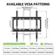 thumbnail image 3 of USX MOUNT Soporte de pared fijo para TV con perfil bajo para la mayoría de televisores LED, LCD y de pantalla plana de 26 a 60 pulgadas, soporte de montaje para TV con VESA de hasta 400 x 400 mm y cap, 3 of 5